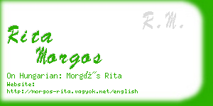 rita morgos business card